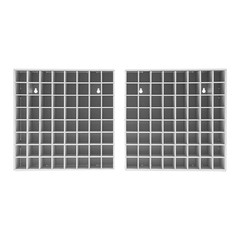 2PCS 64-Grid Paint Bottle Organizer, Wall-Mount Paint Holder, Paint Storage Rack