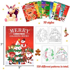 90Shine 100Pcs Christmas Coloring Books Xmas Goodie Bags Stuffers Stockings