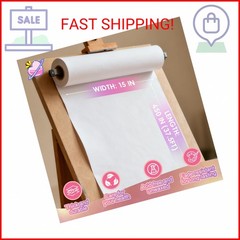 PerkHomy Craft Paper Roll 15″ x 450″ Kraft Paper White Easel Paper Roll for Kids