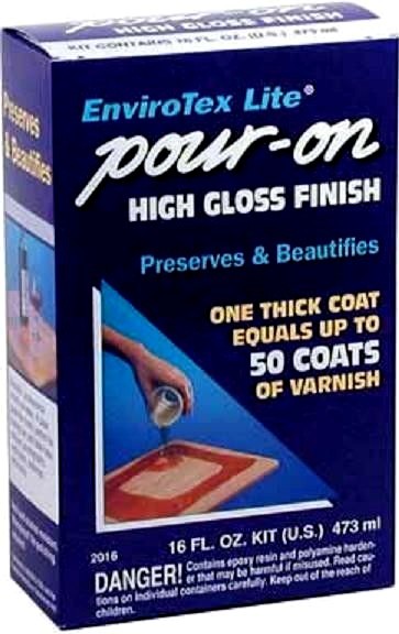 Envirotex Lite Pour-On High Gloss Finish 16oz Preserves Surfaces 4sqft Wood 2016