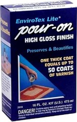 Envirotex Lite Pour-On High Gloss Finish 16oz Preserves Surfaces 4sqft Wood 2016
