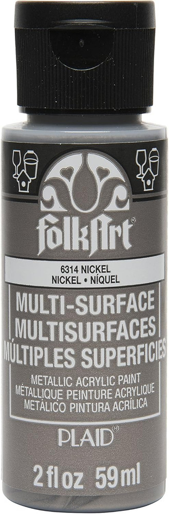 Multi-Surface Metallic Paint in Assorted Colors ( Oz), Metallic Nickel