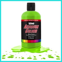 Neon Green Acrylic Special Effects Airbrush Paint – 8oz Ready to Spray Air Br…