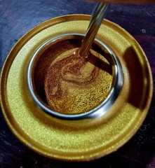 100 200 500ml 24k glitter gold paint, Extremely lovely solvent based