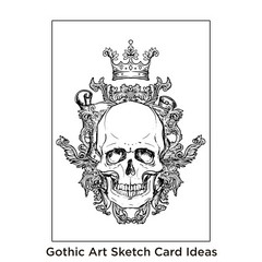 50 Gothic Sketch Cards – Blank Trading Cards – 2.5x 3.5 – 32pt – For Gothic Art