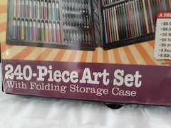 BANANA CROSSING 240 Piece ART SUPPLIES SET w/Folding Case Adult Painting Drawing
