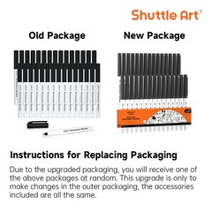 Shuttle Art Permanent Marker, 30 Pack 1 Count (Pack of 30), Ultra Fine Point