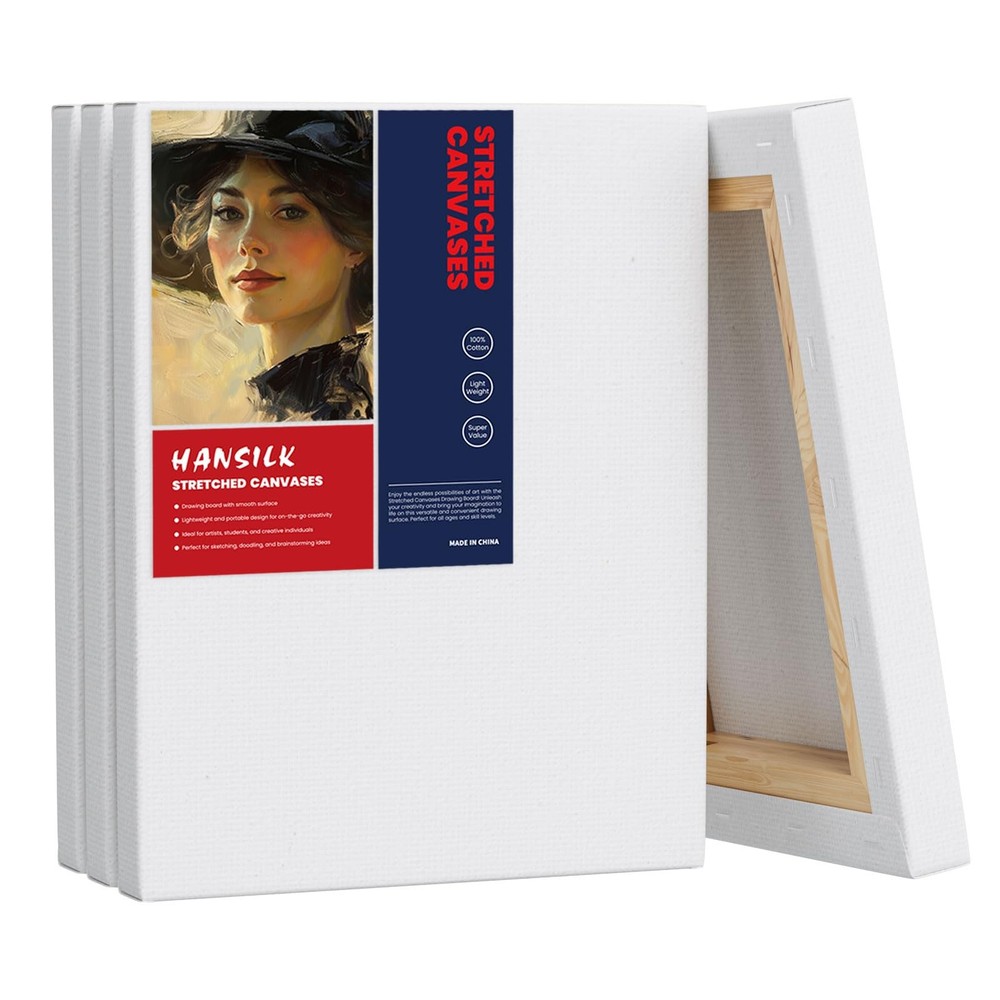 Stretched Canvases for Painting, 6×8 Inch Painting Supplies for Artists, Blan…