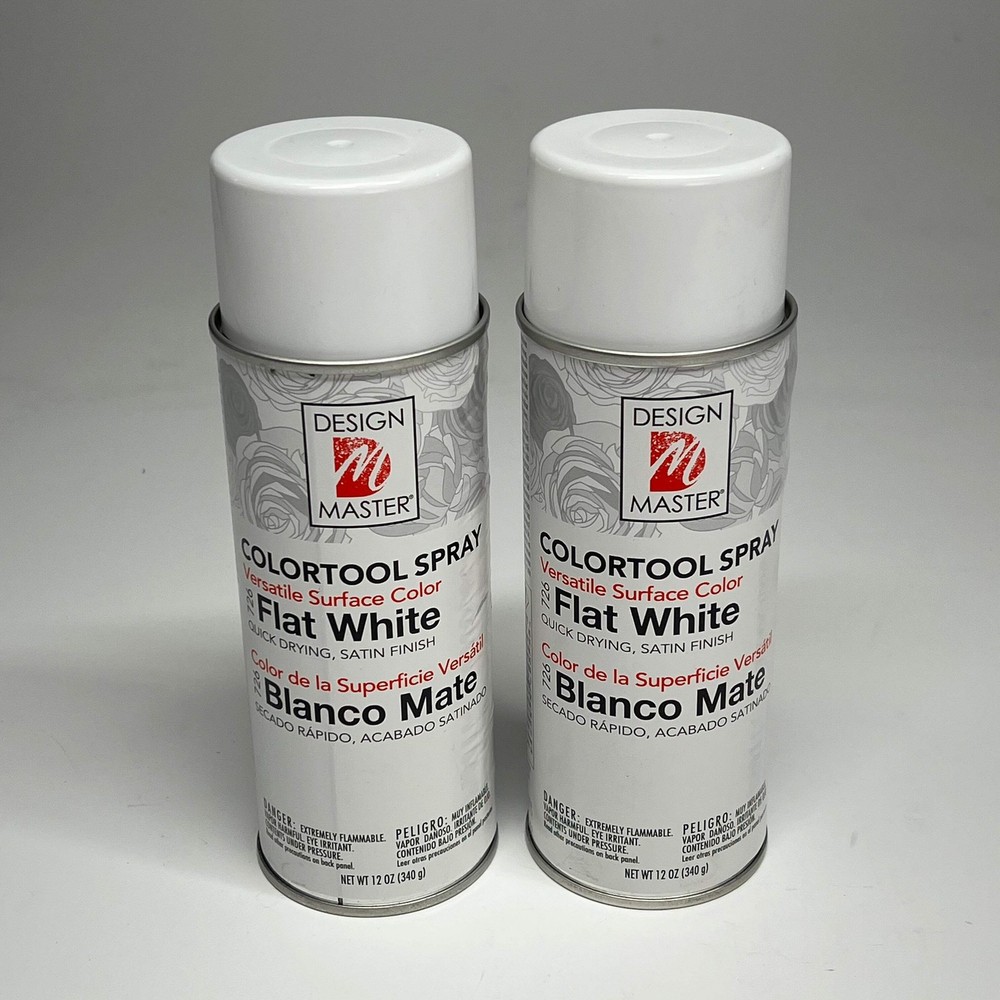 DESIGN MASTER (2 PACK) Colortool Spray Versatile Surface Color 12oz Flat White
