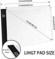 A4 Light Pad for Diamond Painting – USB LED Tracing Board with 3 Brightness L…