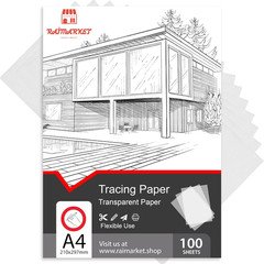 Premium Tracing Paper Pack – 9X12 Inches, 100 Sheets, 60Gsm, Transparent Paper f