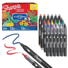 Creative Markers, Combo Pack, Water-Based Acrylic, Bullet & Brush Tips, Assor…