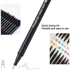 Fineliner Pens Fine Point Pens 24 Colors 0.4mm Fineliner Pens Fine Point