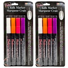 (8-PACK) Marvy Uchida Bistro Fine Point Dustless Color Chalk Markers Fluorescent