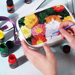 Acrylic Leather Paint Set 20 Colors 30ml for Shoes Jackets and Leather
