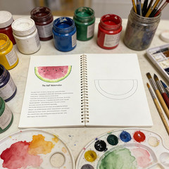 Watercolor Workbooks,16 Spiral-Bound Pages Dispersed Watercolor Workbook for Beg