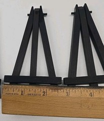 Wood Mini Easel Lot Of 4 Black 5″ Tall for Small Art Craft & ACEO Card New Set