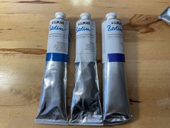 Lot of 20 tubes Lukas and other water mixable oil paints and 3 bottles medium.