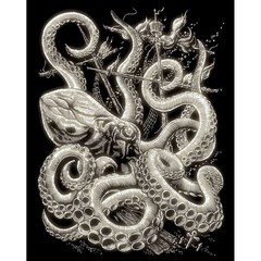 Glow In The Dark Foil Engraving Art Kit 8X10 Octopus