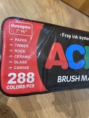 Guangna 288 colours Acrylic Brush Markers Set, Brush Tip Acrylic Paint Pens