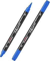 Overseas Blue Acrylic Paint Markers, 2 Pack Dual Tip Paint Pens Acrylic Markers