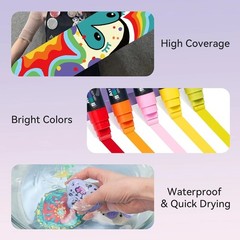 Vibrant 30pc Jumbo Acrylic Paint Pens: 15mm Felt Tip, Ergonomic Grip, DIY Crafts