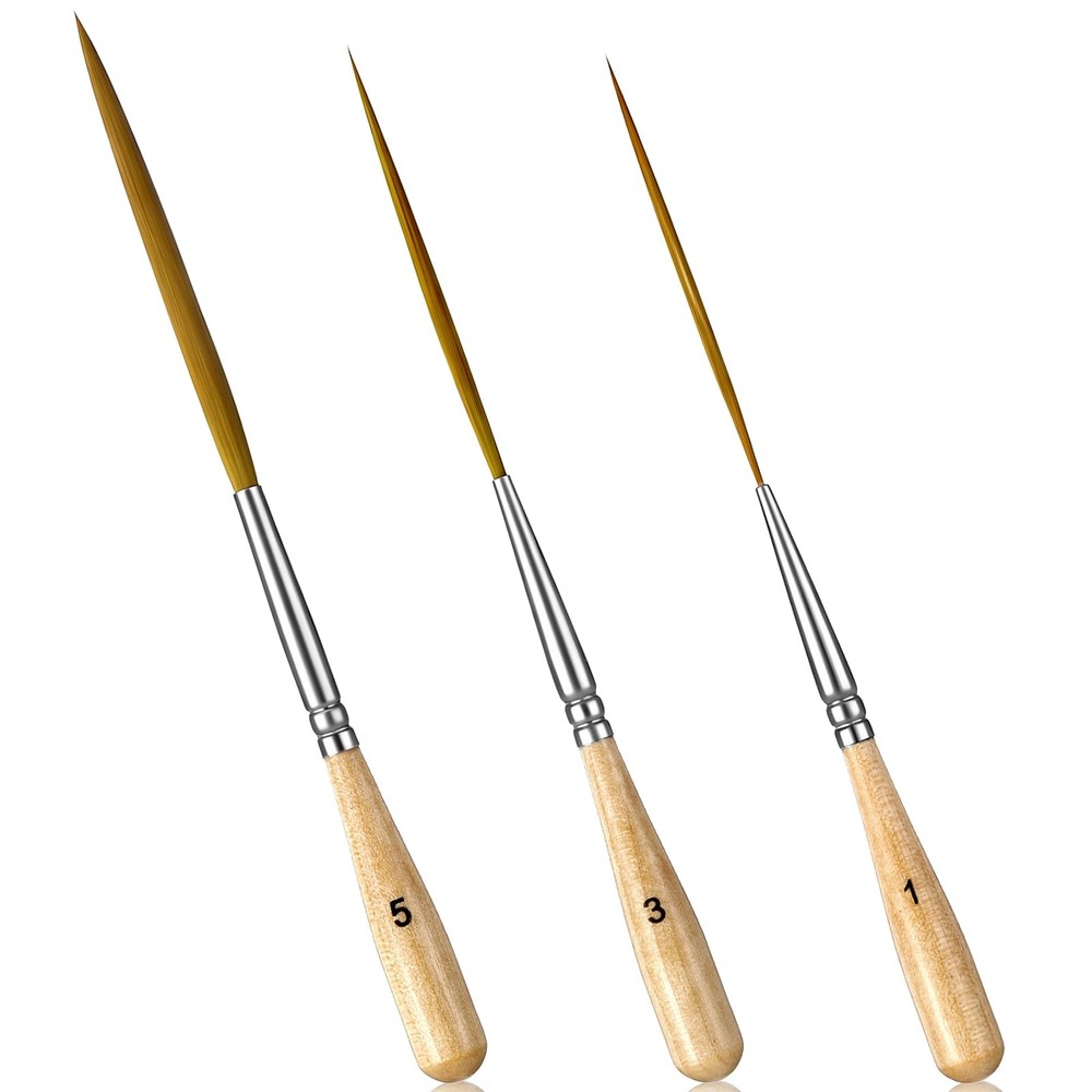 3 Pcs Rigger Liner Brushes Scroll Pinstriping Brush Extra Long Liner Brushes …