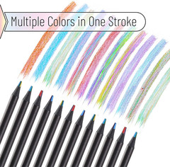 Mr. Pen- Rainbow Pencils, 12 Pack | 7-In-1 Multi-Color Fun Colored Pencils