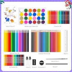Art Supplies Kit for Kids Ages 4-12,Unicorn Art Case Coloring Purple Unicorn
