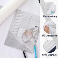 Tracing Paper Roll 24in x 30yd, White Trace x transparent