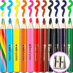 Vibrant Jumbo Colored Pencils for Toddlers – Includes Rainbow Pencil & Sharpener