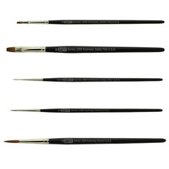 AS-87 Kolinsky Pure Sable Combo Brush Set 6 pcs