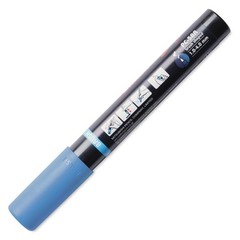 Posca Markers, Paint Marker, Light Blue Paint, 5BR Brush Tip, Acrylic, Opaque