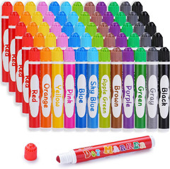 Dot Markers 60 Pack 12 Colors Washable Paint Daubers for Toddlers Kids Preschool