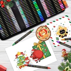Betem 72 Colors Dual Tip Acrylic Paint 1 Count (Pack of 72), Multicolor