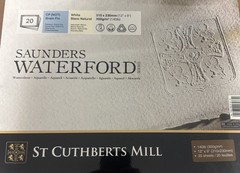 Saunders Waterford Watercolor Paper NEW 12×9 20 sheets