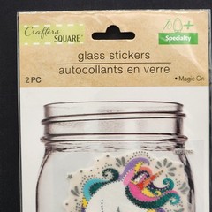 Crafter’s Square Colorful Unicorn Metallic Glass Jar Stickers Magic On – 2 Piece