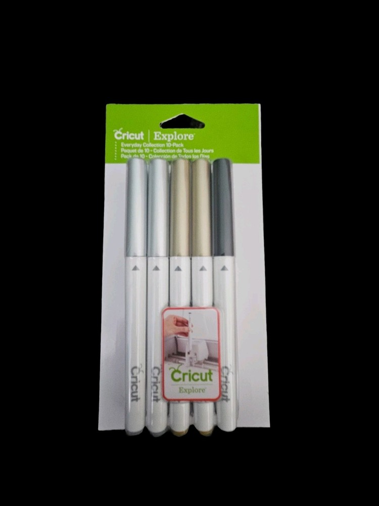 Cricut Explore Everyday Collection Black/Gold/Silver 10 Pack Pen Set