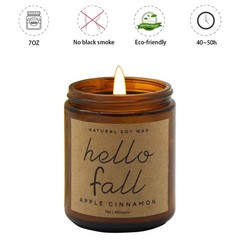 Fall Decorations for Home – Candles, Gifts Fall(7oz), White, Brown