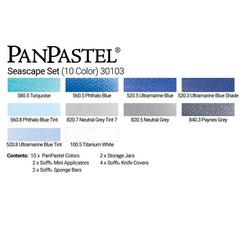 PanPastel GOLDEN Artist Pastels Seascape Set 10-Color Professional Art