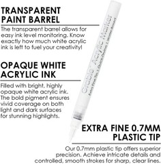 Ultimate 6 Pack Fine Tip Acrylic Markers – Perfect for Painting & Highlights