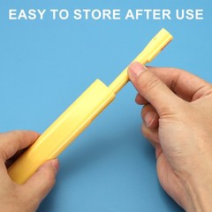 6 Pcs 0.5mm Rollerball Pens, Gel Ink Pens for Gift, Yellow/Orange/Purple
