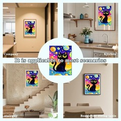 Cat Diamond Painting Kits for Adults, Easy DIY 5D Round Full Drill Diamond Art k