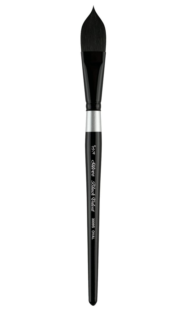 Silver Brush Limited 3009S-3/4″ Black Velvet Oval Wash Paintbrush for Waterco…