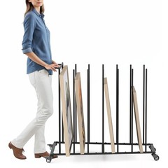 Heavy-Duty Art Storage Rack for 57″ Artwork – Canvas Drying Rack & Mobile Dis…