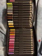 Castle Art Supplies 120 Colored Pencils with Zipper. Premium soft touch.