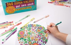 feela Gel Pens Set, 260 Pack 130 Colored Gel Pens Plus 130 Refills for Adult