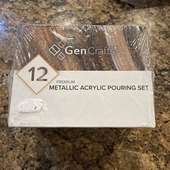 GenCrafts Metallic Acrylic Pouring Paint 12 Colors Pre-Mixed High Flow & Read…