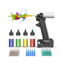 No-Clean Airbrush Kit with Disposable Nozzle (50pcs x 0.2mm & 100pcs x 0.3mm …