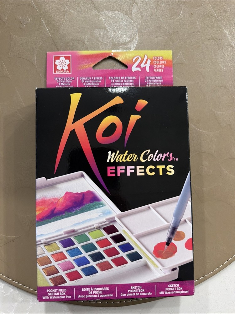 SAKURA KOI Water Colors Pocket Field Sketch Box 24 Colors